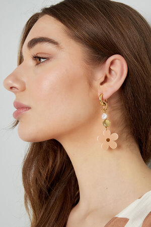 Earrings floral mood - beige gold h5 Picture4