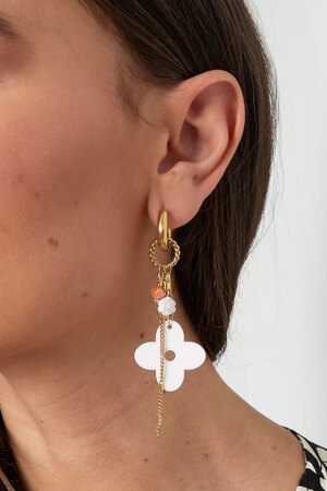 Earrings flower power - fuchsia h5 Picture3