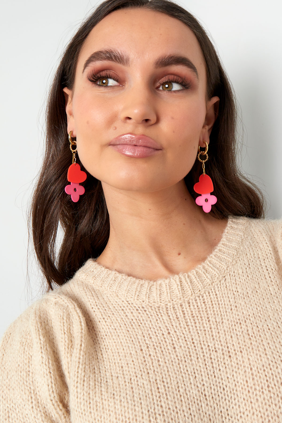 Earrings dare to dream - orange pink h5 Picture2