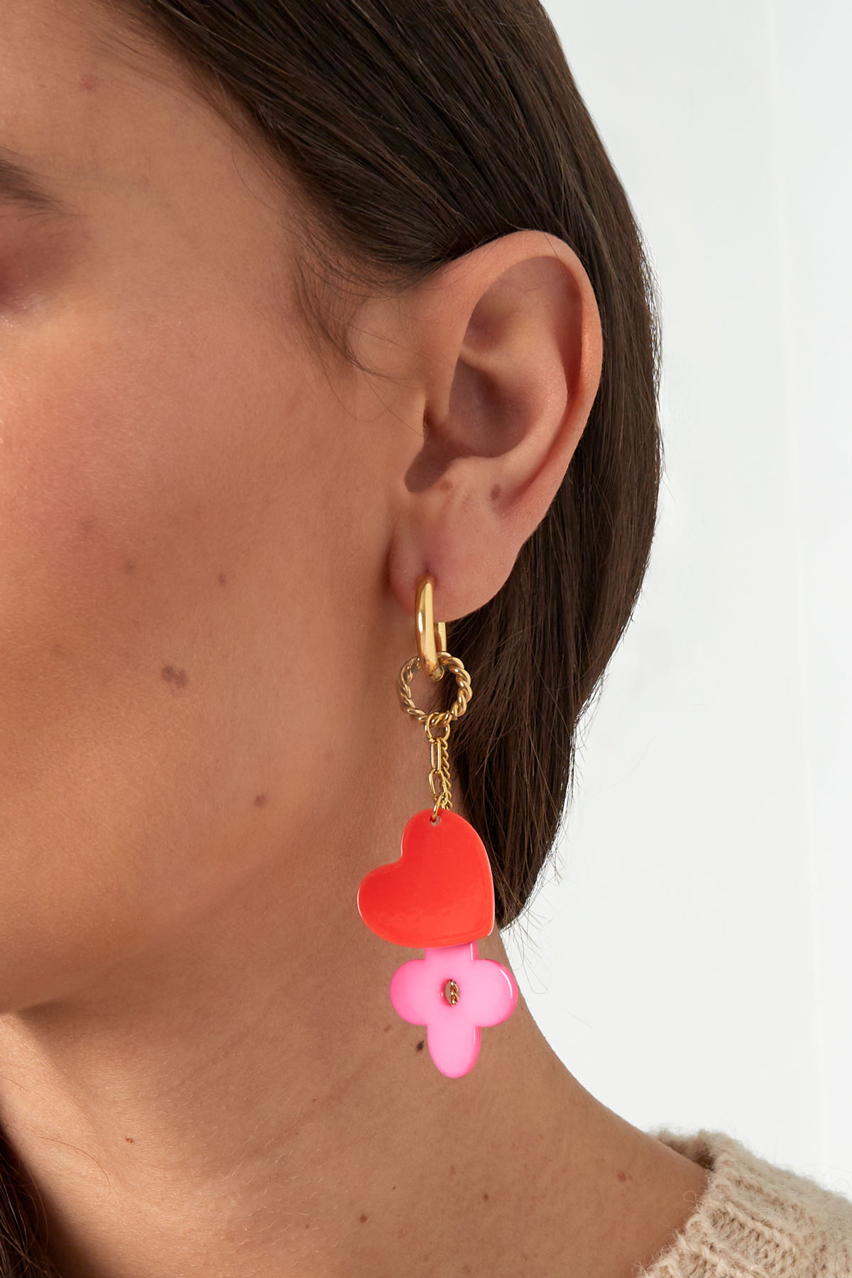Earrings dare to dream - orange pink h5 Picture3
