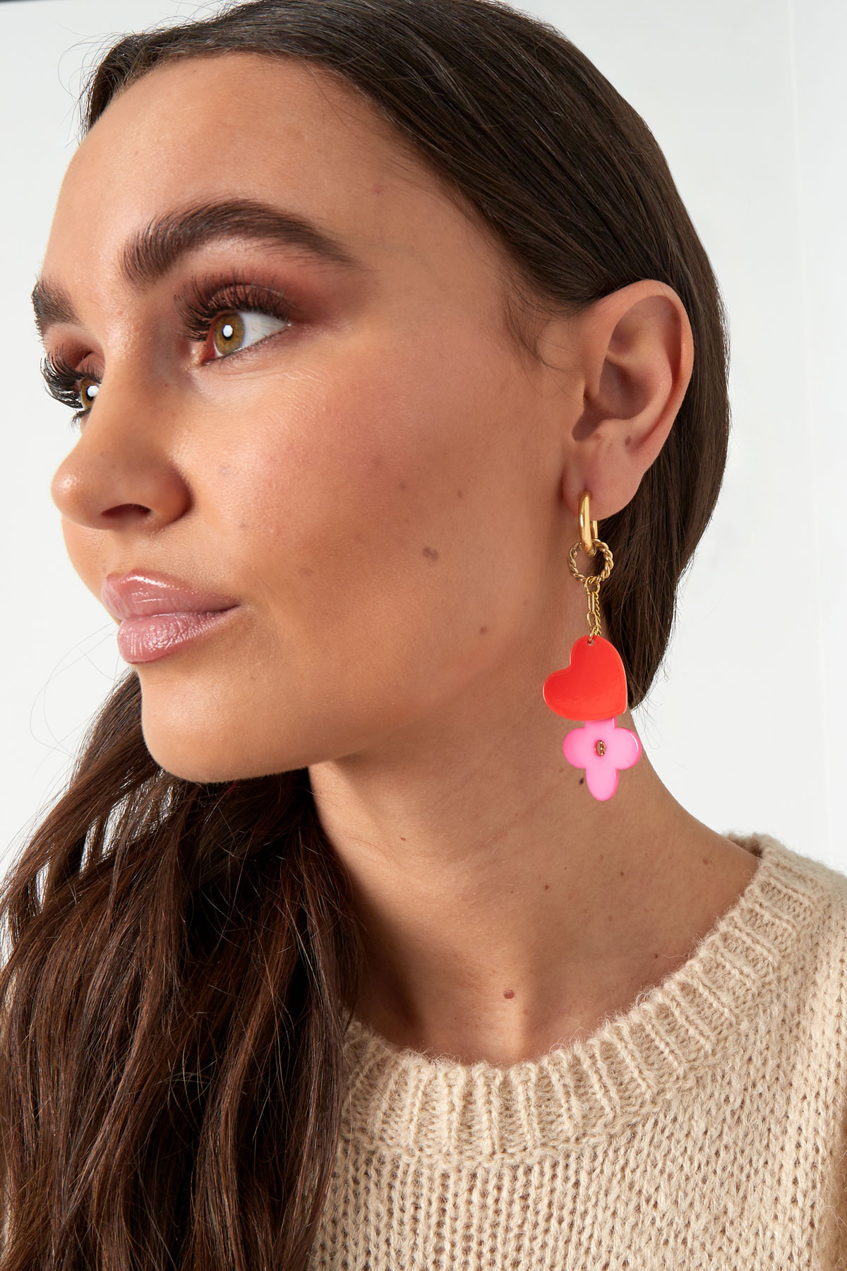 Earrings dare to dream - orange pink h5 Picture4