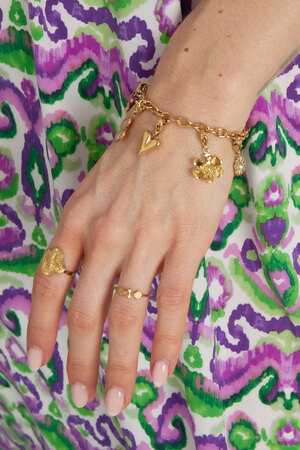 Bracelet avec breloques en forme de coeur - argent h5 Image2