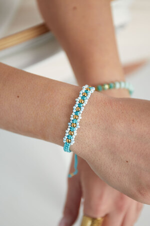 Summer flower party bracelet - light blue h5 Picture2