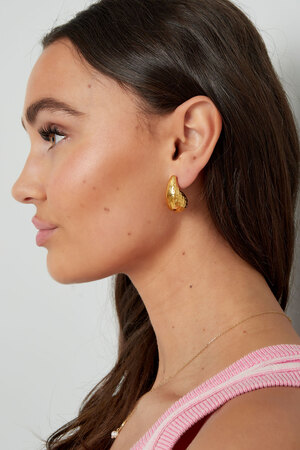 Boucle d'oreille pendante essentielle - doré h5 Image2