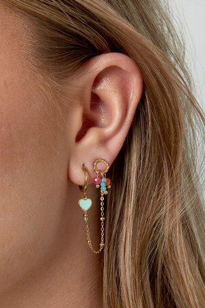 Double summer love earring - gold h5 Picture3