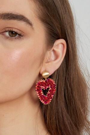 Earrings love all the way - fuchsia h5 Picture3
