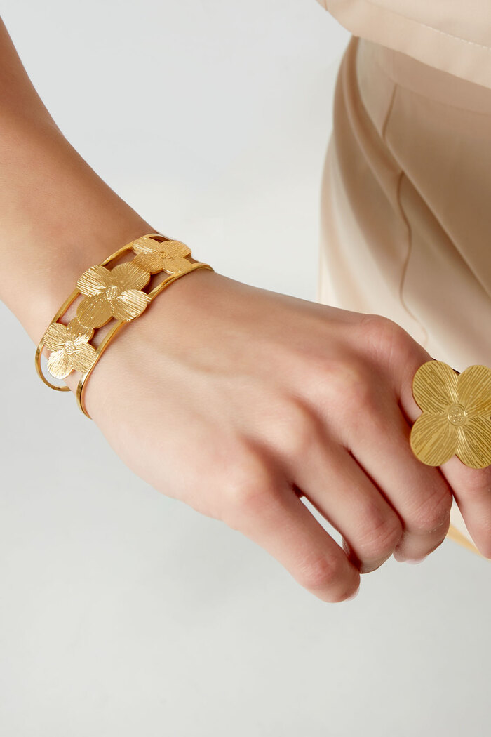 Blumenparty-Armband – Gold  Bild2