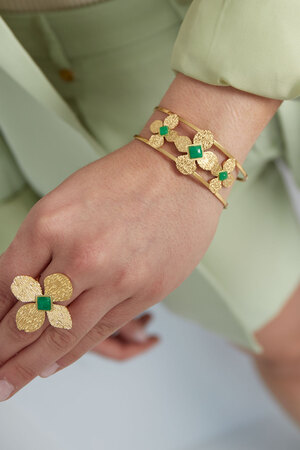 Bohemian flowerless armband - goud h5 Afbeelding2