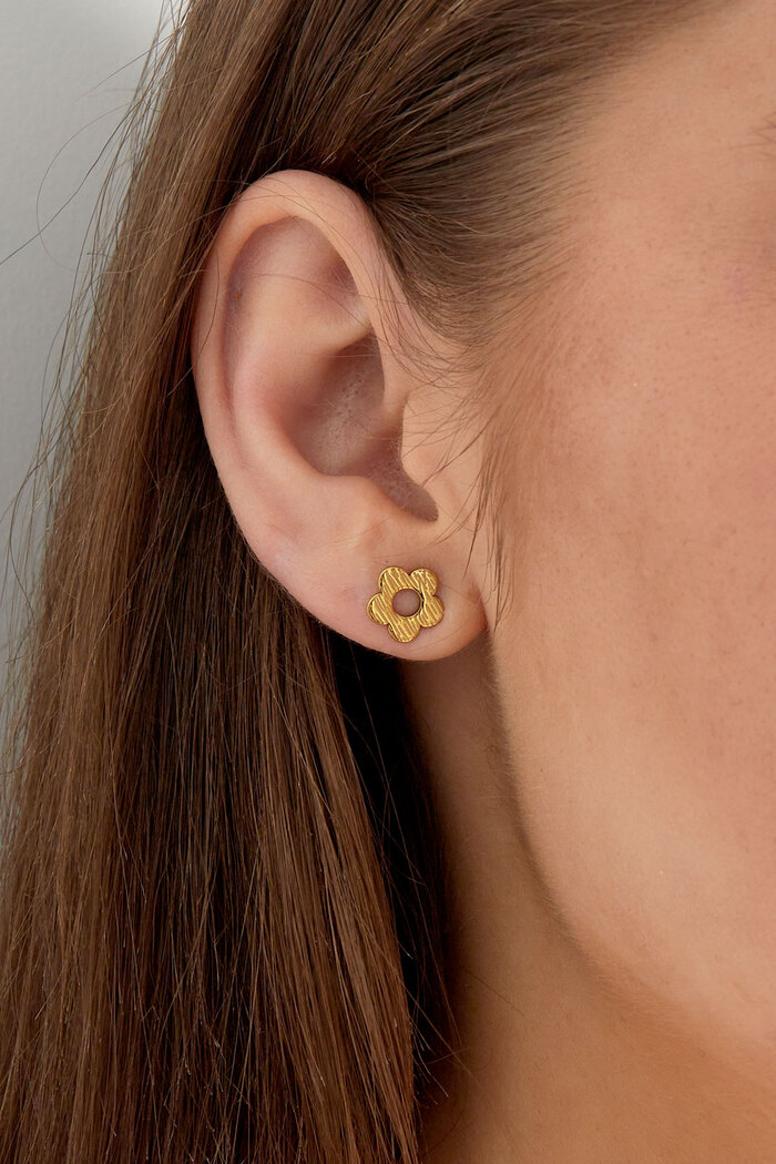 Ear studs spring flower - gold Picture3