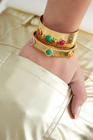 Bracelet éclectique bohème - doré h5 Image2