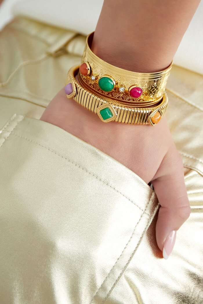 Bohemian eclectic armband - goud Afbeelding2