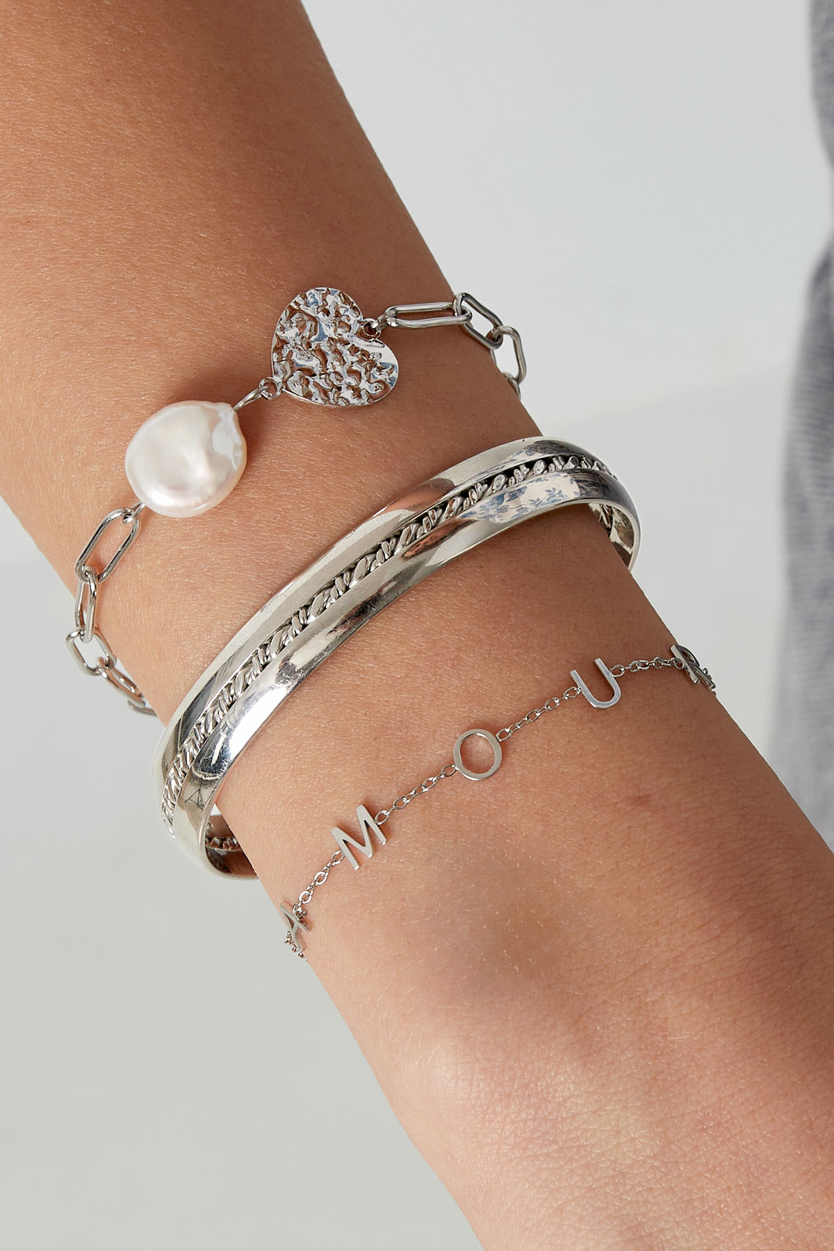 Armband amour - zilver Afbeelding2