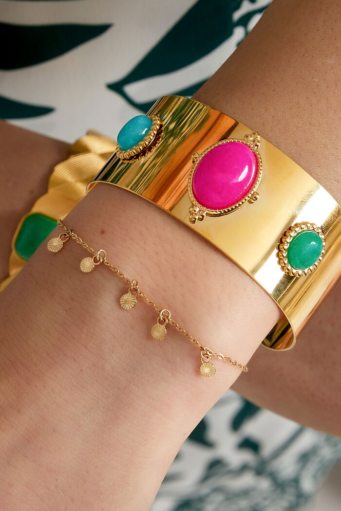 Classic bracelet with round charms - gold  Picture2