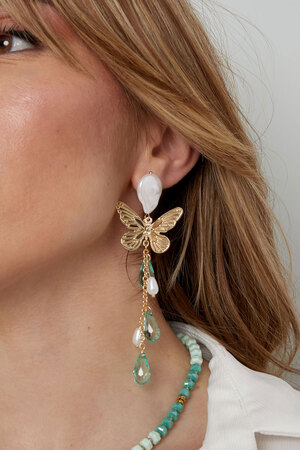 Butterfly earrings - light blue h5 Picture3