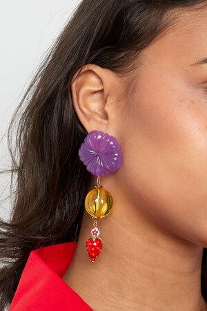 Strawberry love earrings - mustard h5 Picture3