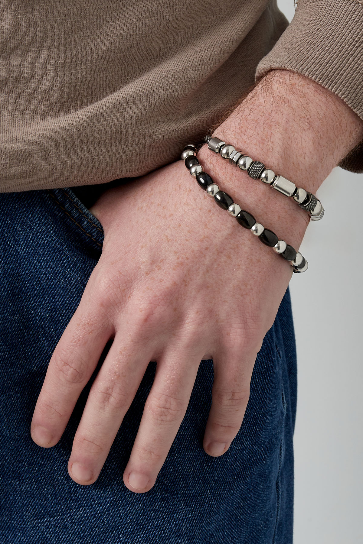 Men's bracelet omega wrap - silver h5 Picture2