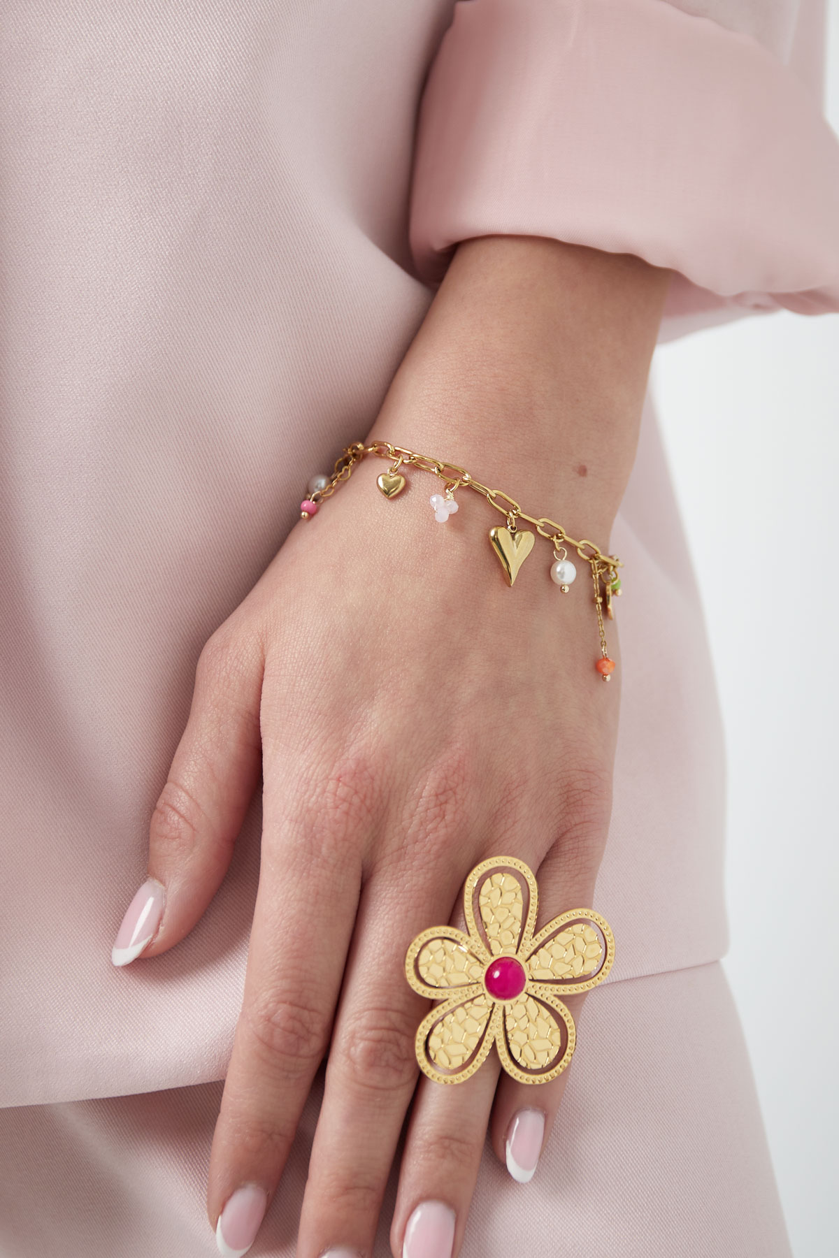 Charm bracelet amore color - gold h5 Picture2