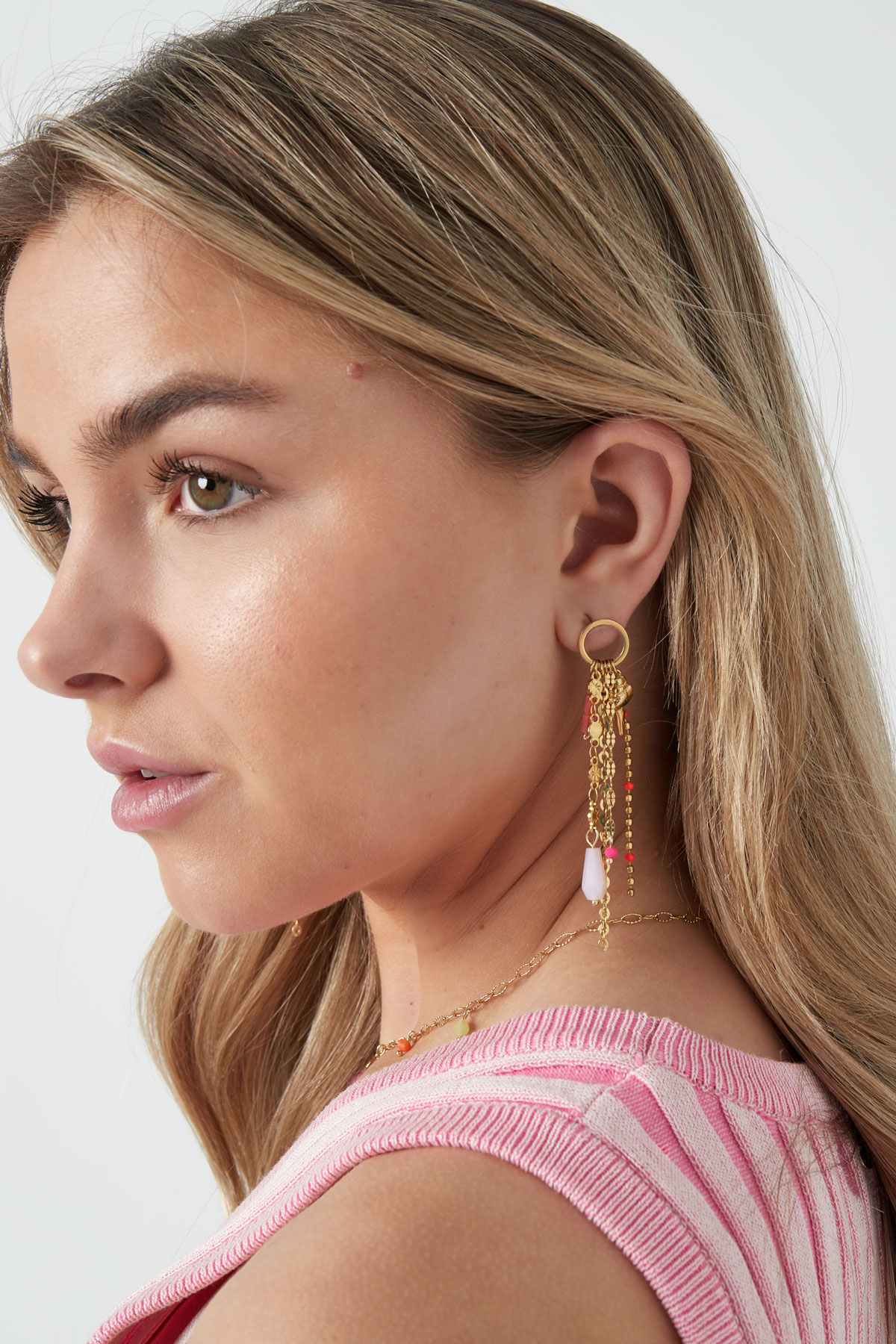 Ocean party drop earrings - gold  h5 Picture4