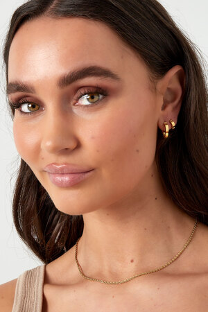 Basic clover earrings large - gold  h5 Picture2