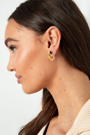 Einfache Ohrringe in Blumenform, klein – Gold  h5 Bild4