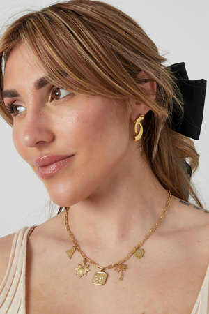 Earrings loose stripes - gold h5 Picture2
