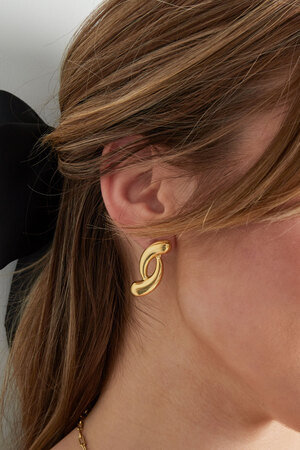 Earrings loose stripes - gold h5 Picture3