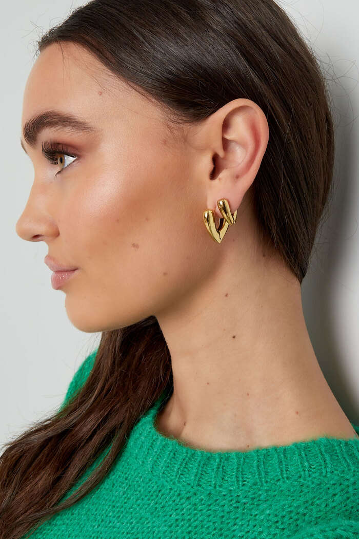 V-shape earrings - gold Picture2