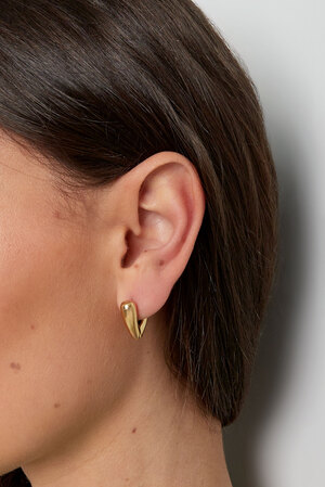 V-shape earrings small - gold h5 Picture3