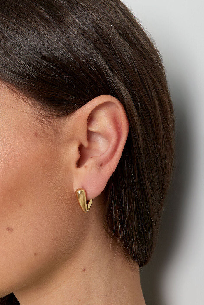 Boucles d'oreilles forme V petites - dorées Image3