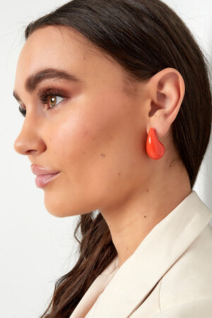 Colored drop earrings - orange h5 Picture4
