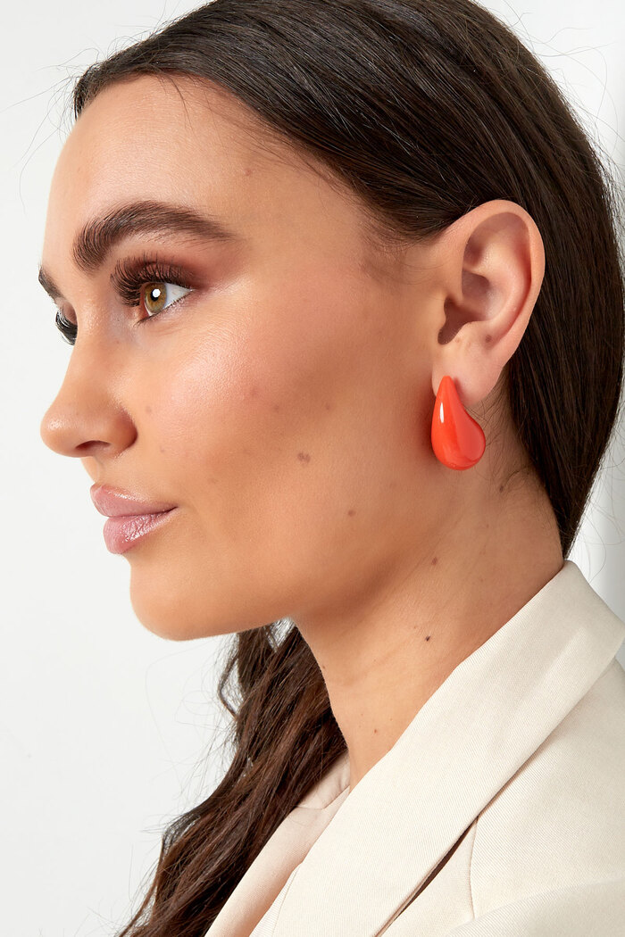 Colored drop earrings - orange Picture4