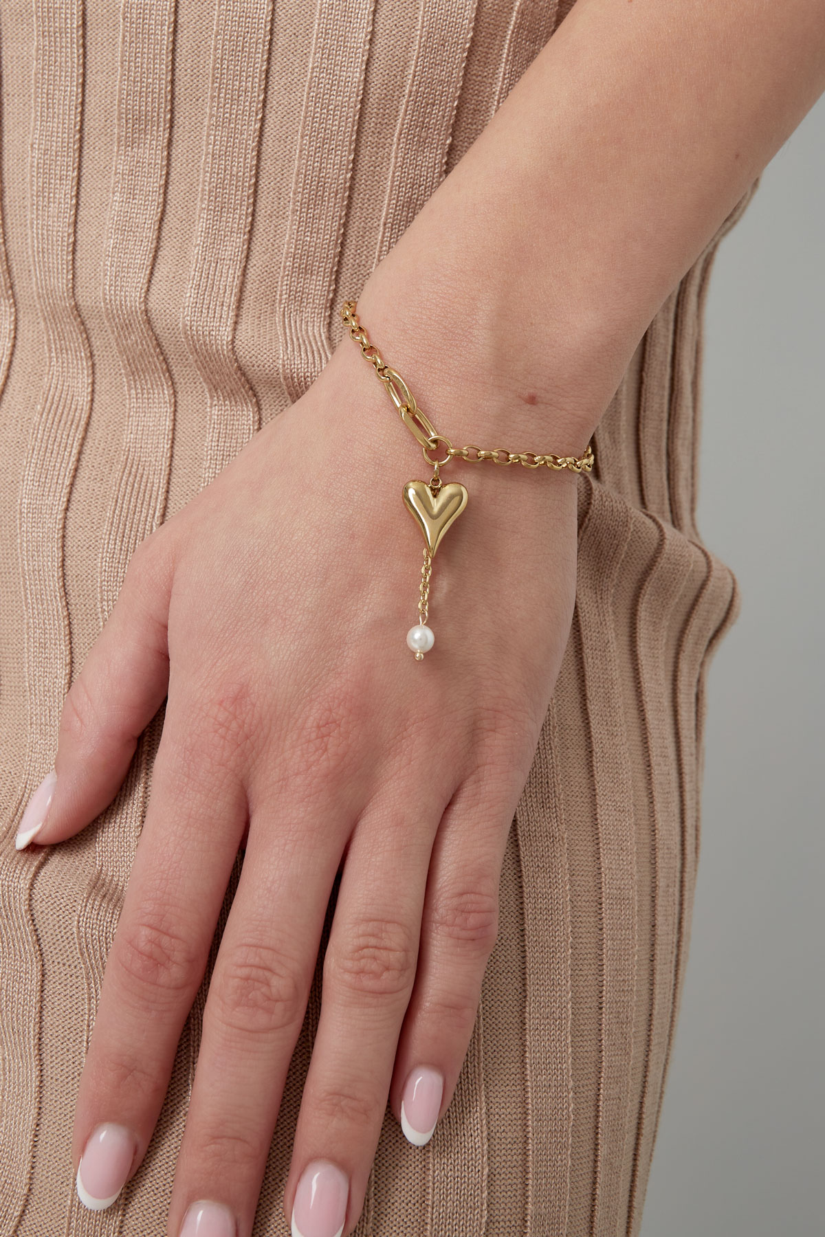 Armband lovely hearts - goud h5 Afbeelding2