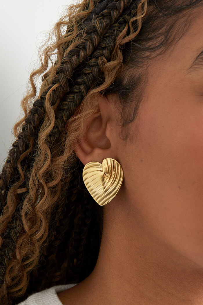 Statement earrings forever love - gold Picture3