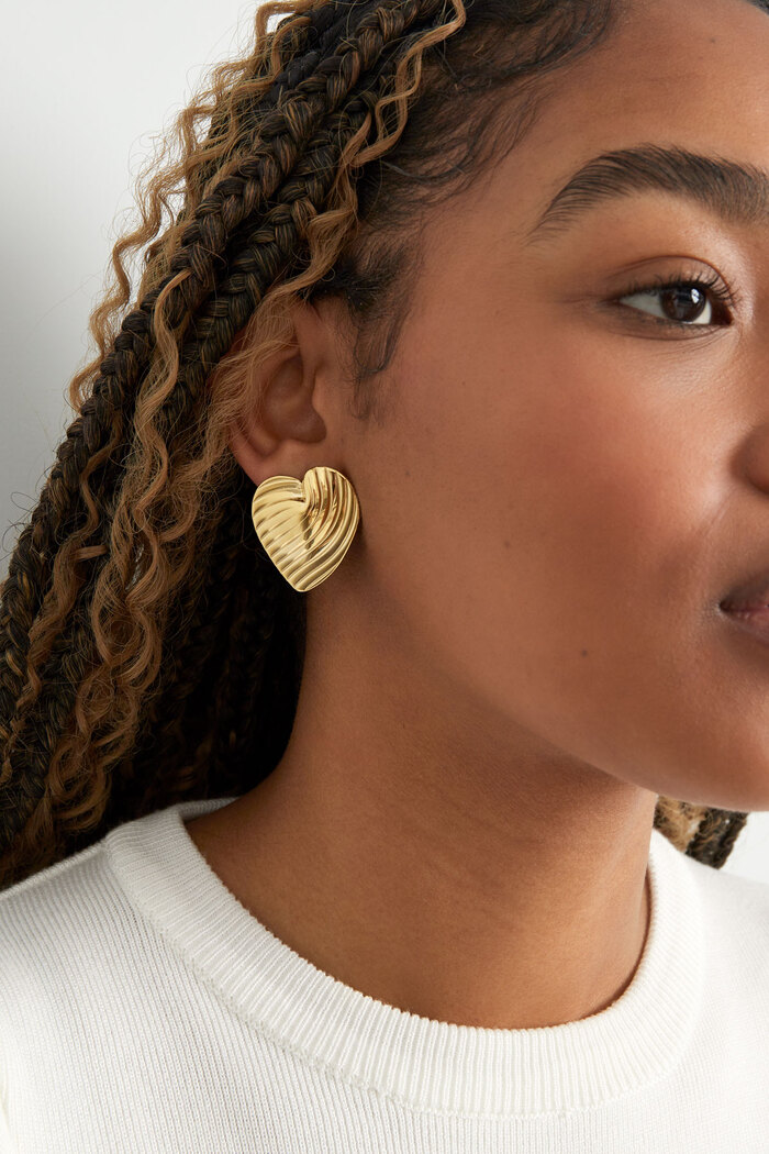 Statement earrings forever love - gold Picture4