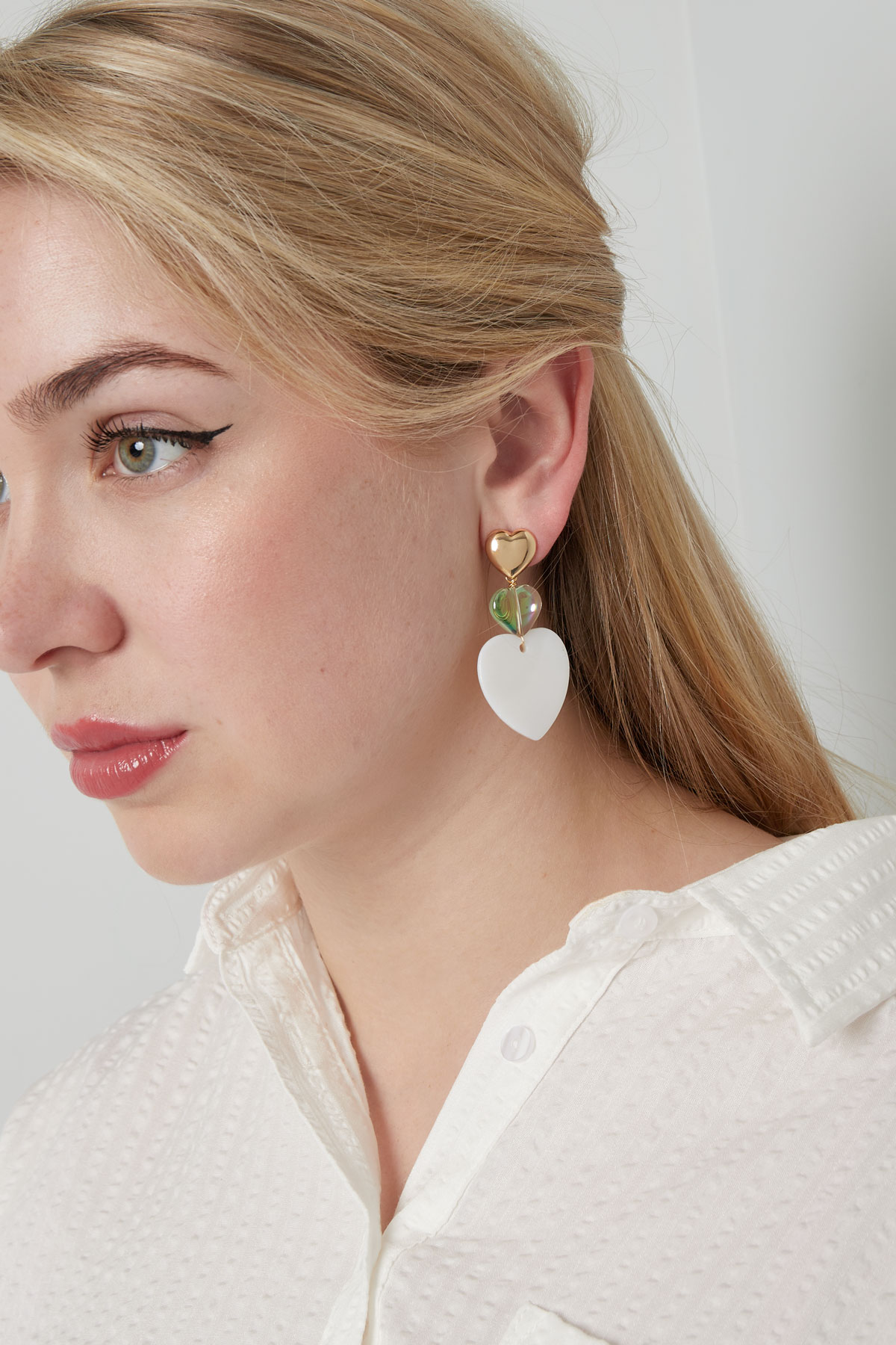 Earrings beach baby - white