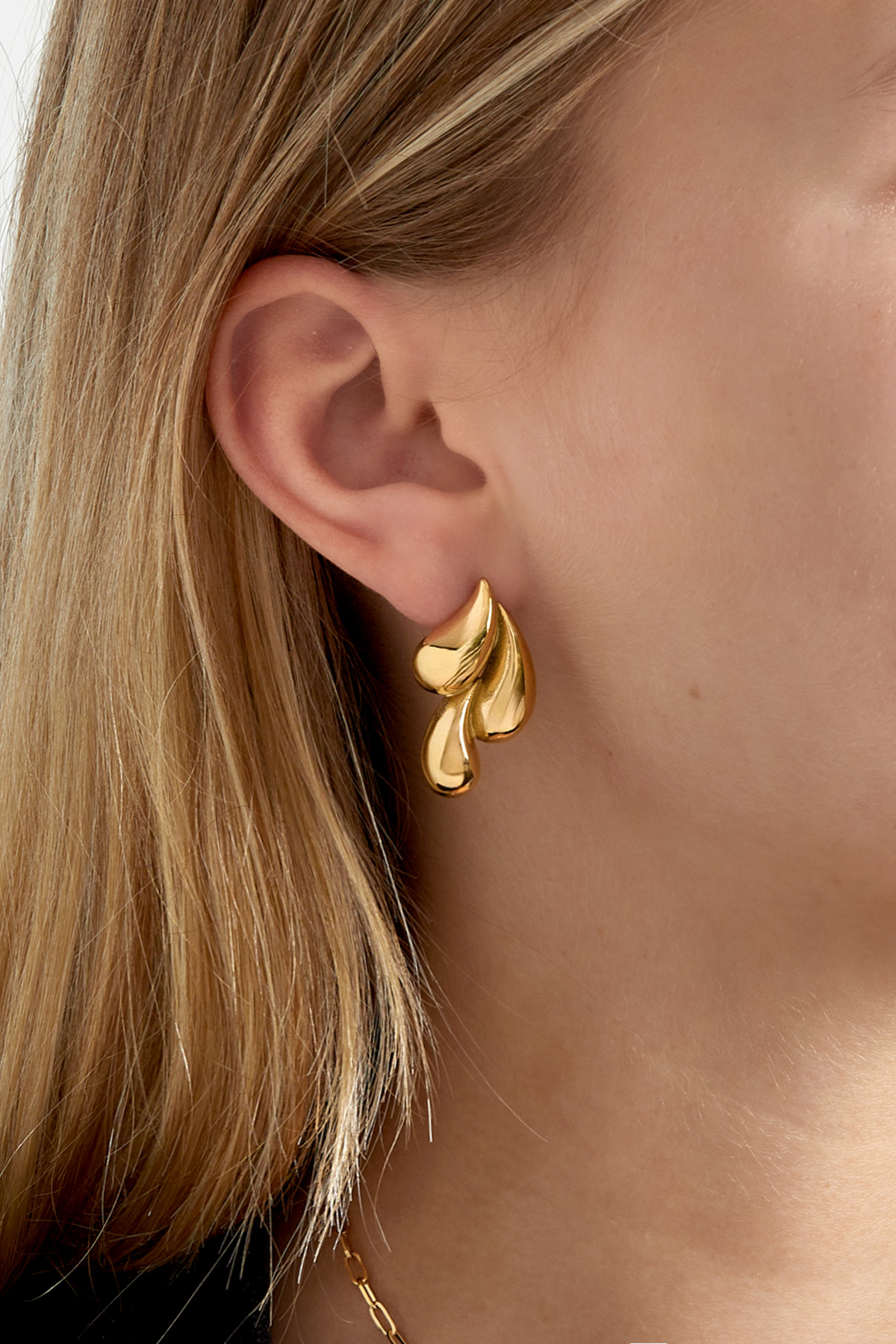 Earrings triple drip - gold Picture2