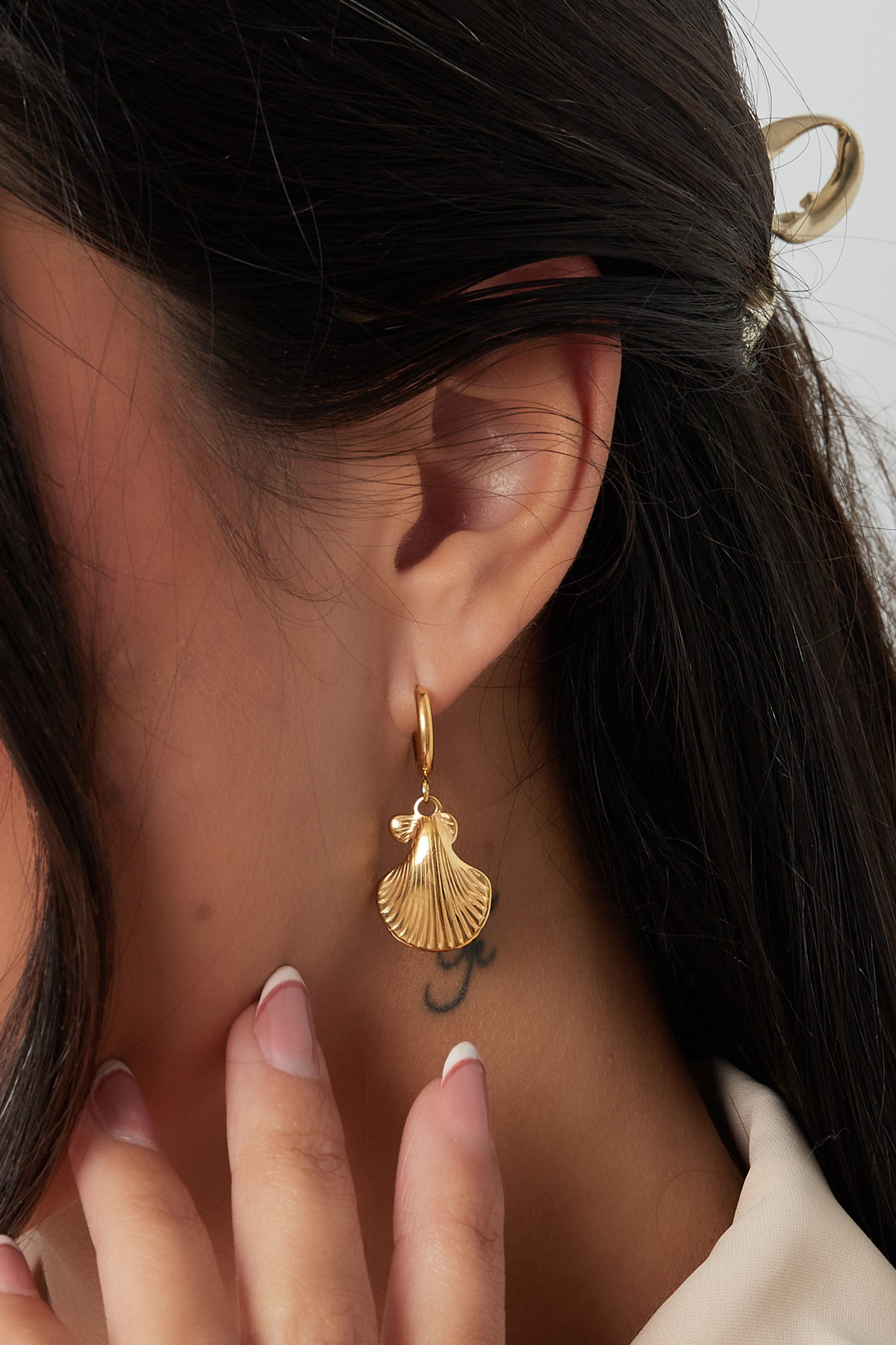 Earrings shell story - gold h5 Picture2