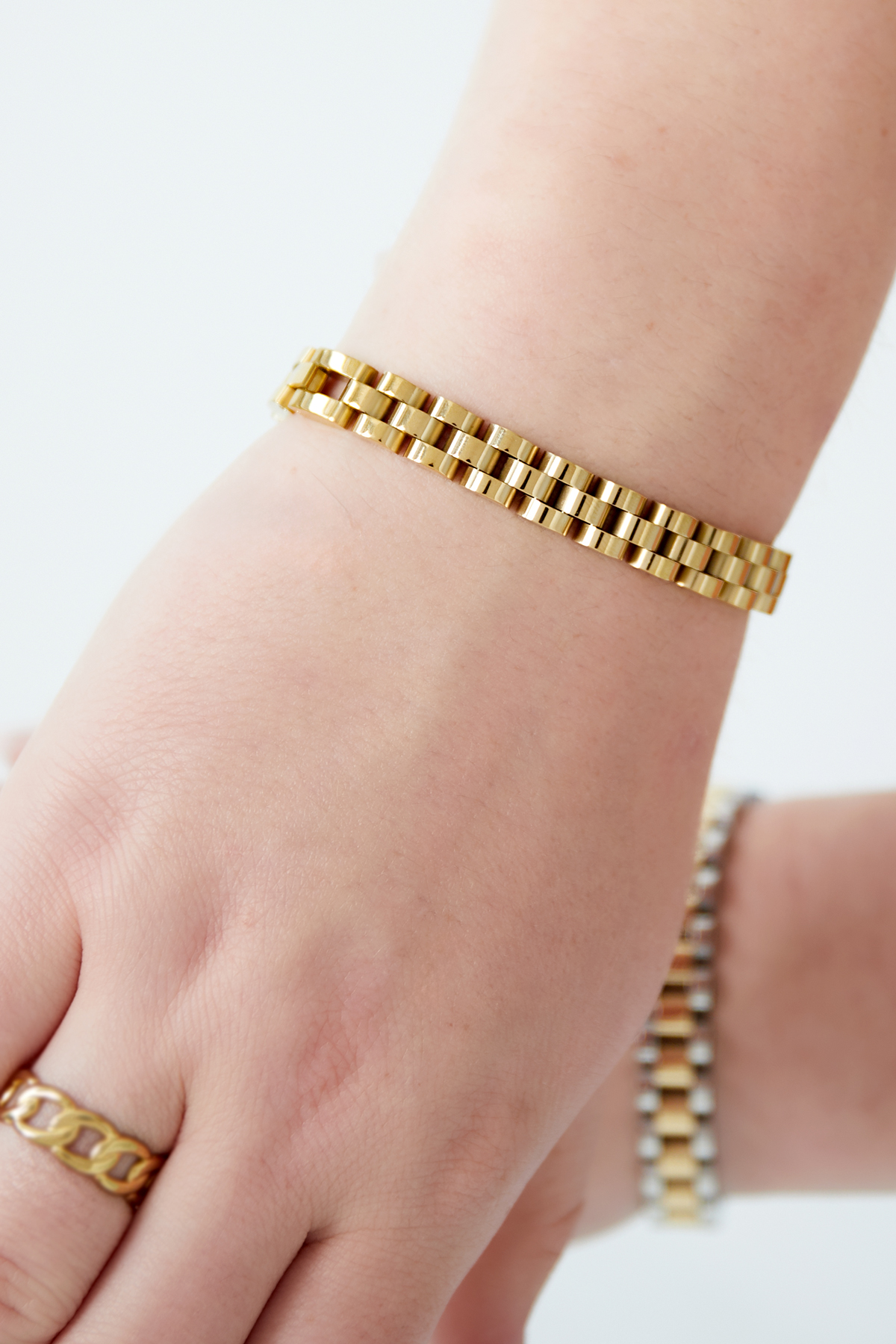 Classy link bracelet - gold silver Picture2