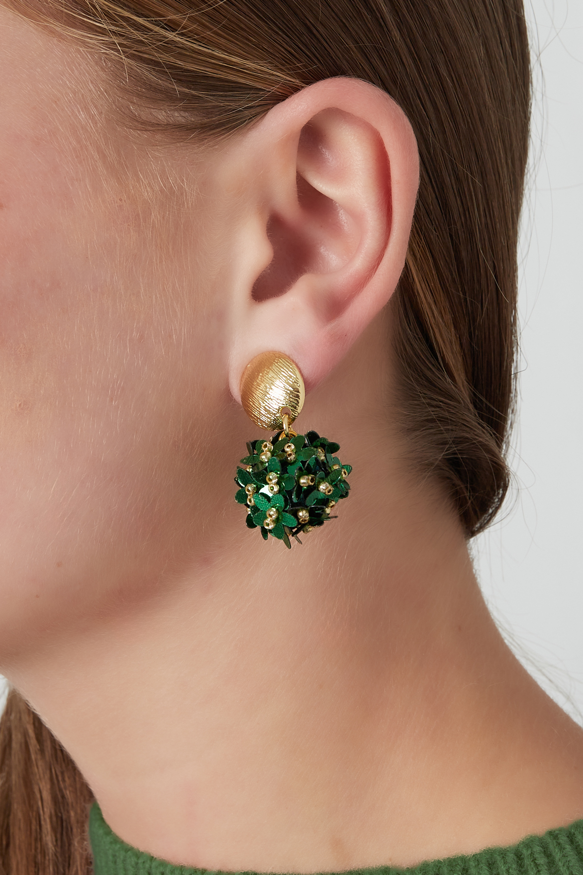 Pop of colour earrings - gold Picture2