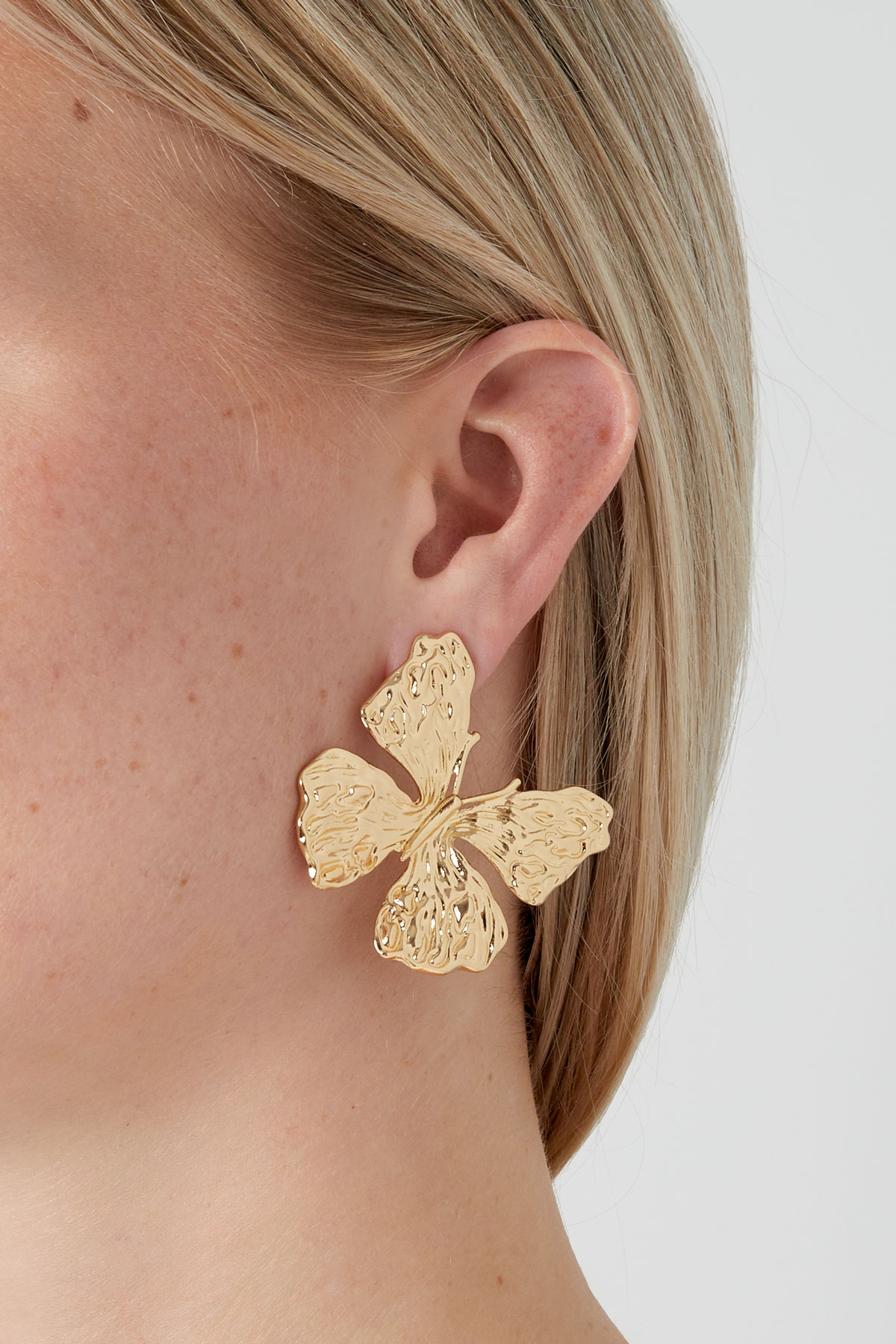 Oorbellen butterfly business - goud Afbeelding2