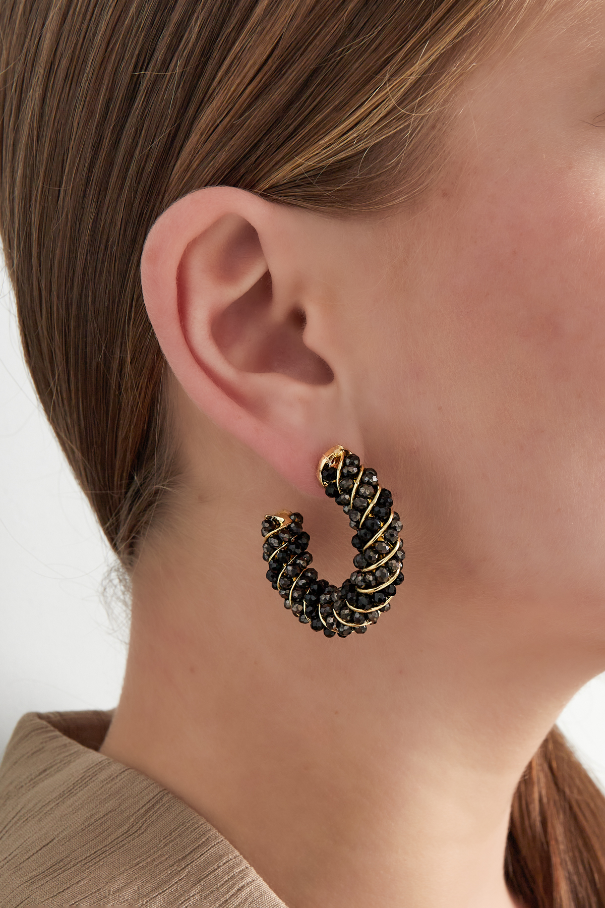 Twisted grace earrings - black h5 Picture2