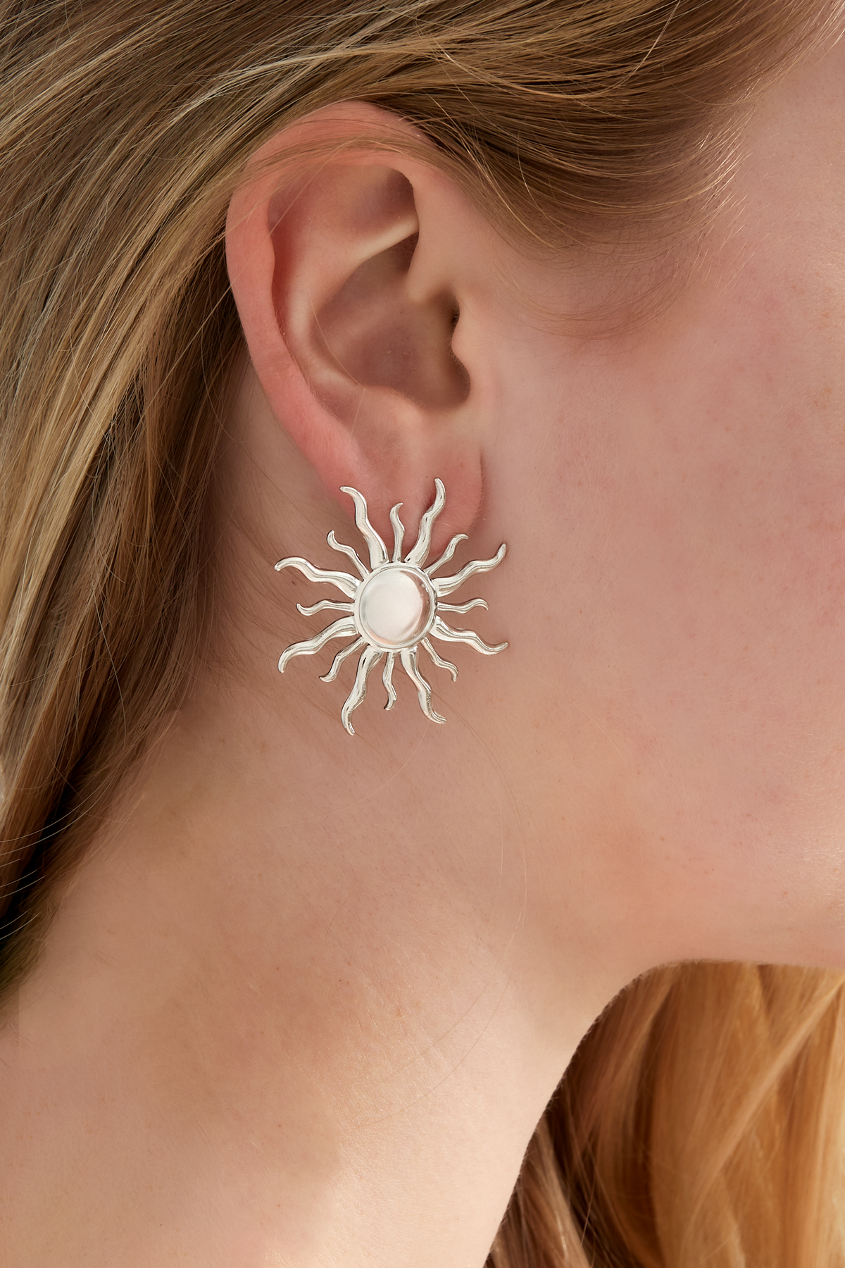 Wavy Sun earrings - silver h5 Picture2