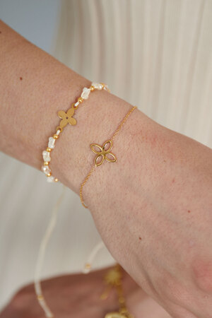 Bracelet fleur de printemps - or h5 Image2