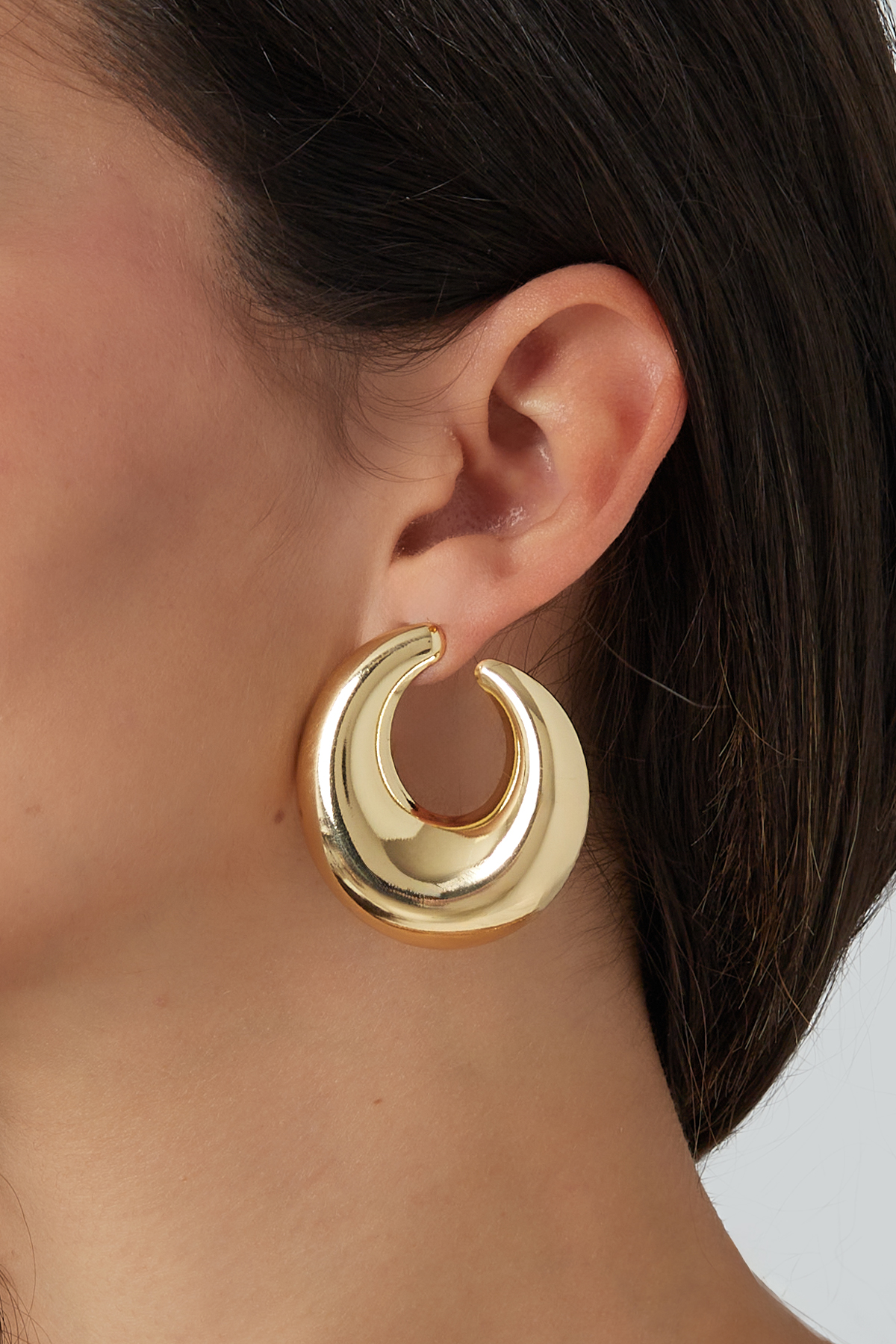 Elegant arc earrings - Gold color h5 Picture2