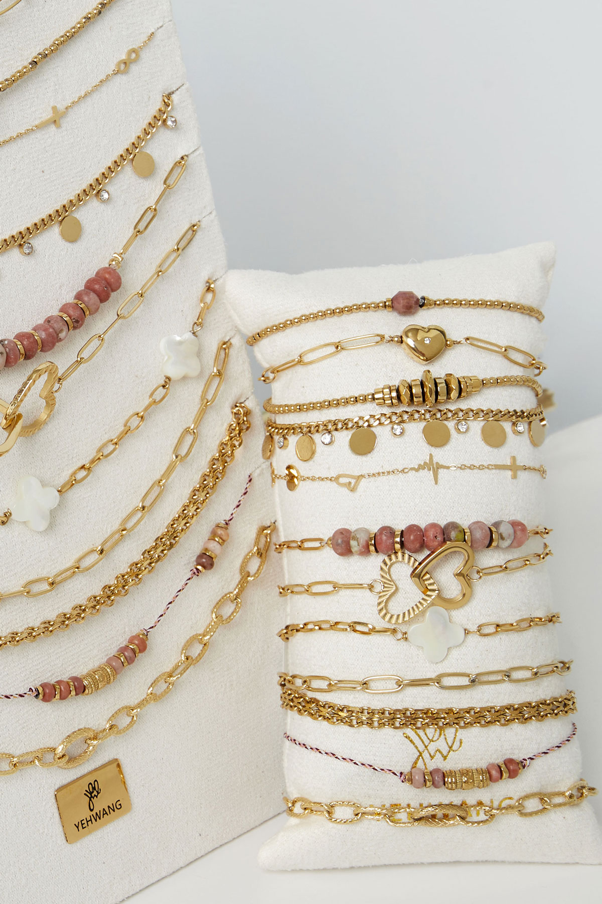 Display con pulseras love - acero inoxidable dorado