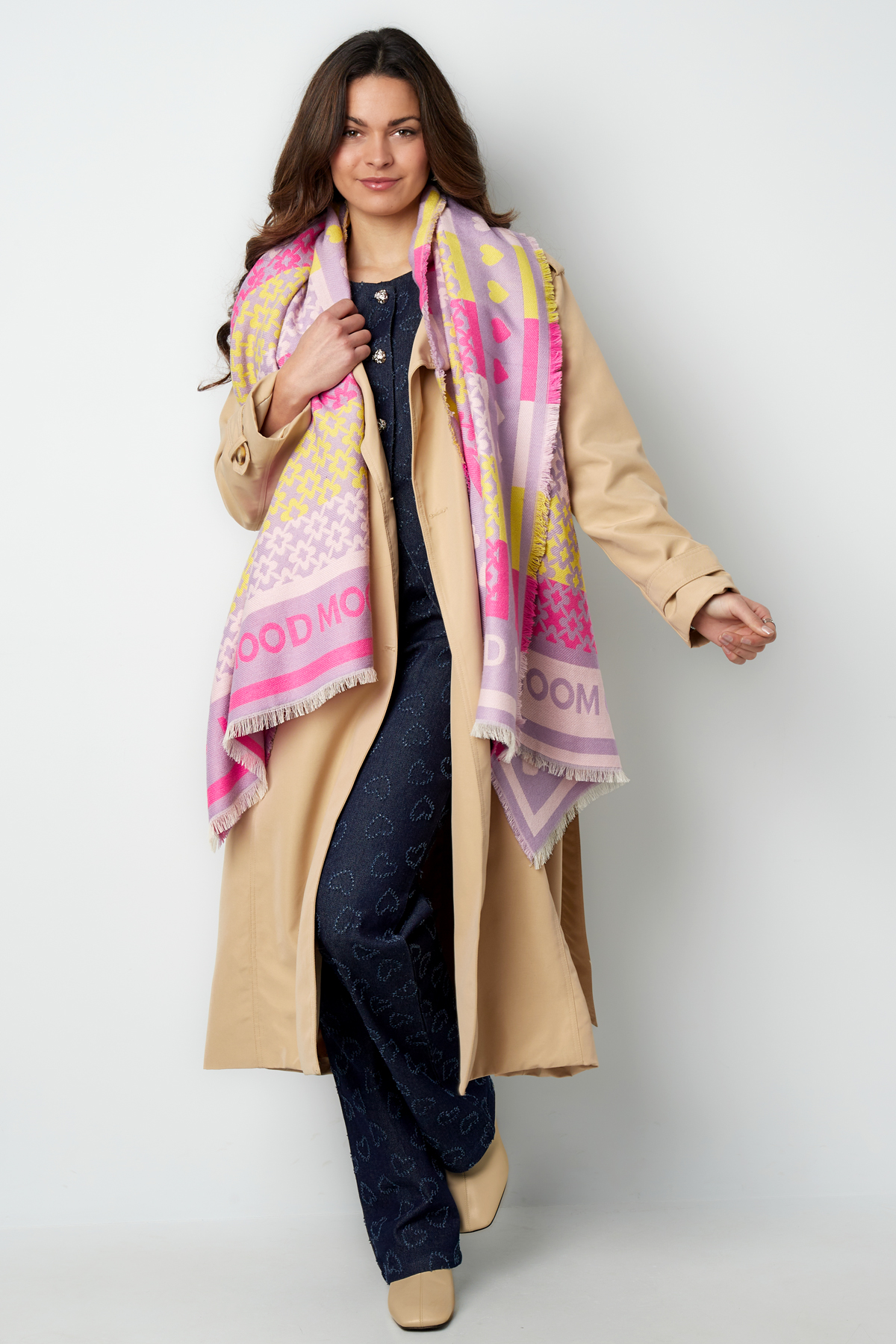 Scarf colorful mood - Pink multi