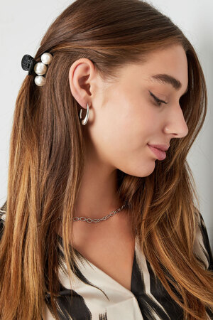 Hair clip 3 pearls black h5 Picture2