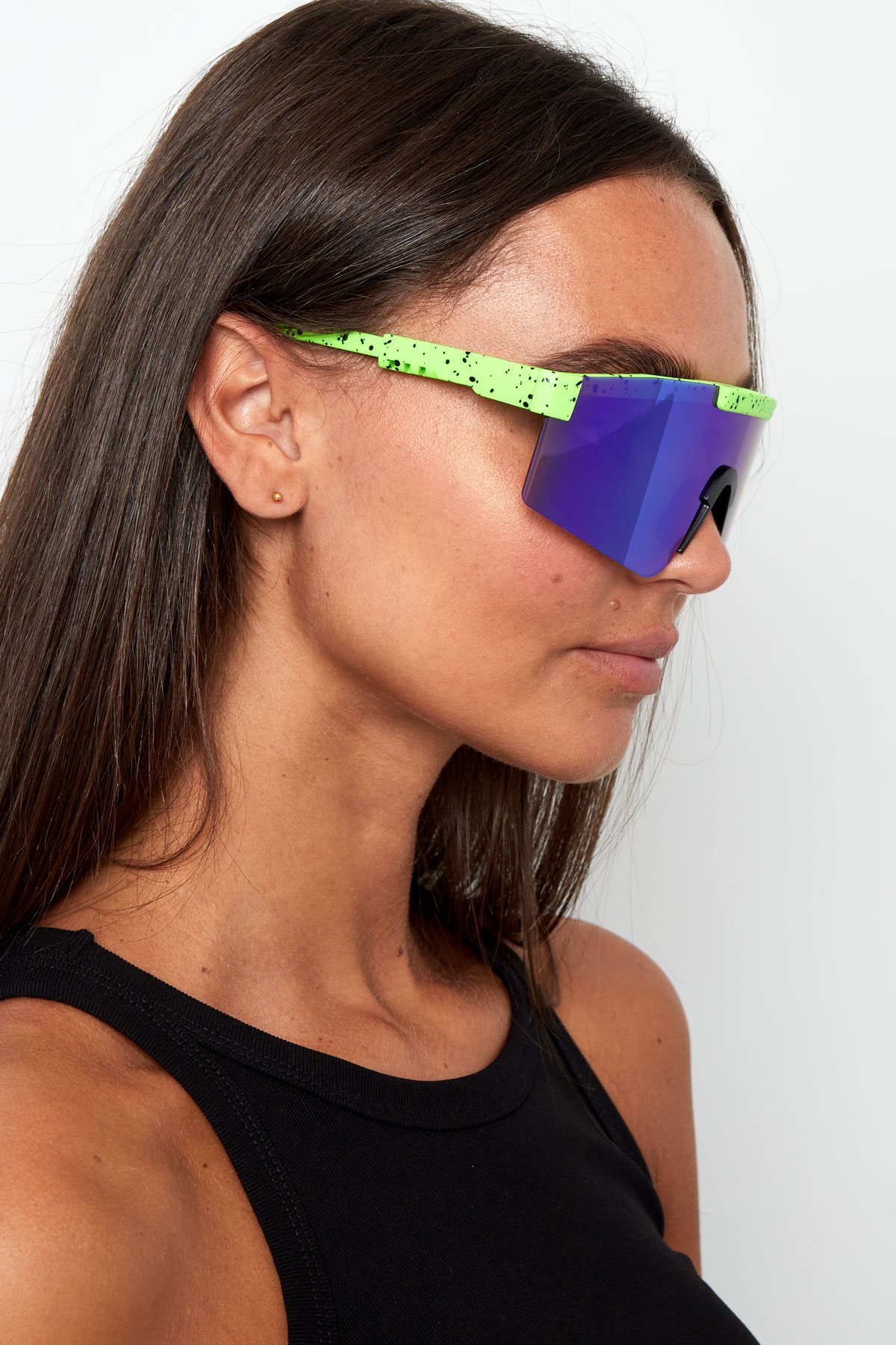 Gafas de sol con lentes de colores estampados - verde Imagen3