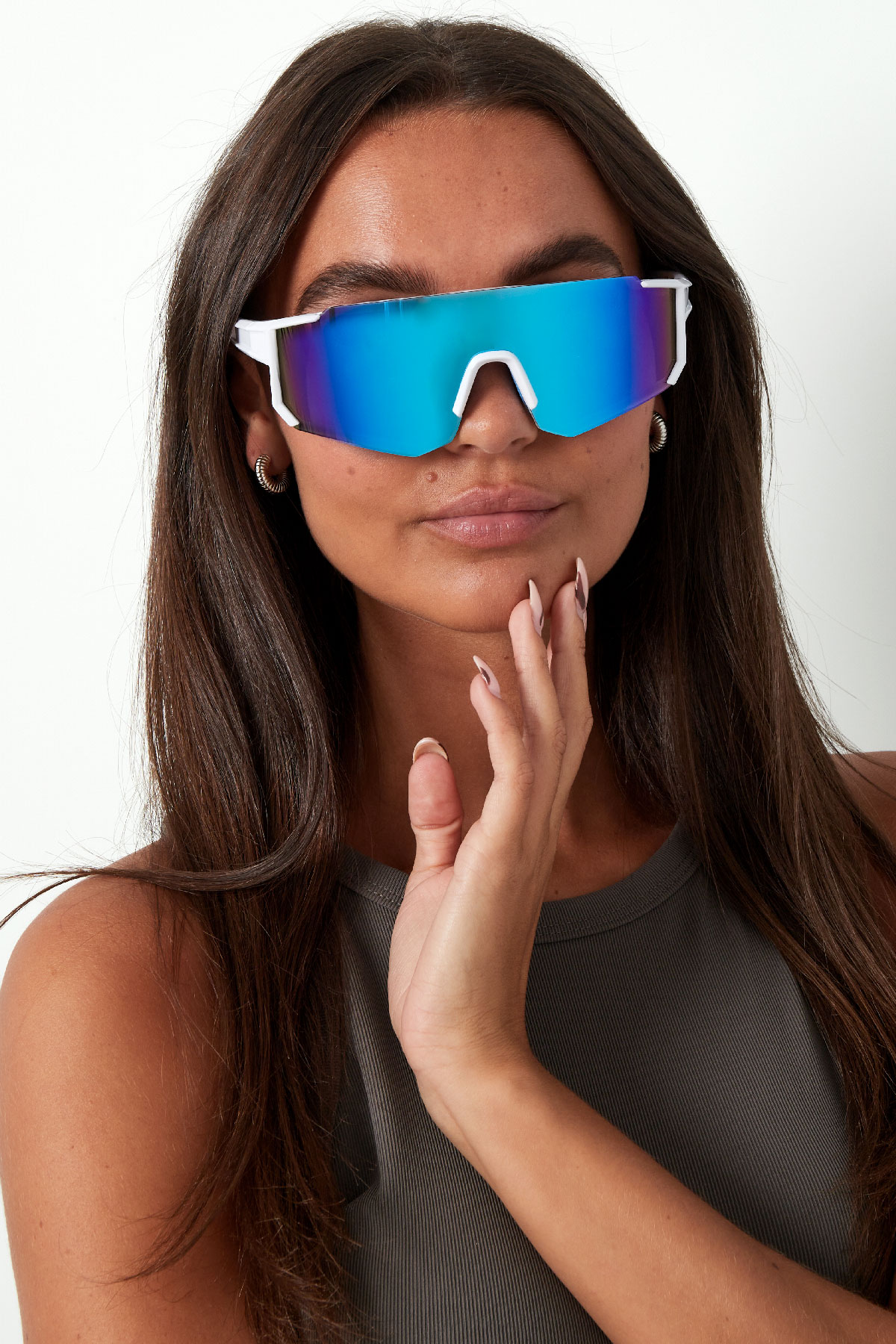 Sunglasses future - white/blue h5 Picture4