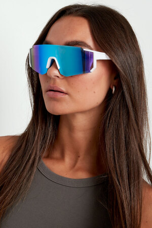 Sonnenbrille Zukunft - weiß/blau h5 Bild3